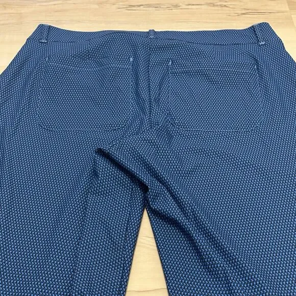 Spanx L Petite Sunshine Solutions Kick Flare Pant Blue Dot Stretch UPF 50 - Picture 4 of 8